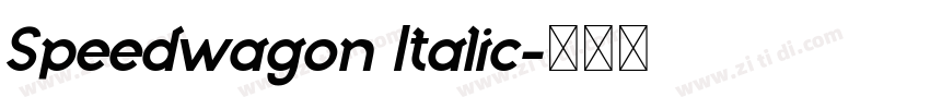 Speedwagon Italic字体转换